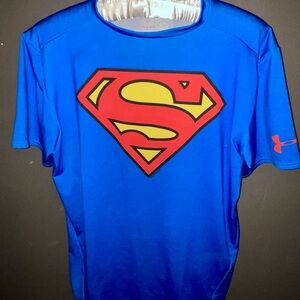 Under Armour Blue Superman Compression Shirt